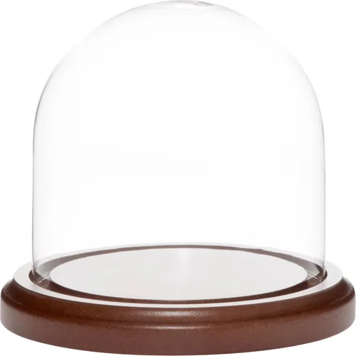 Vista 3 de Plymor Cúpula de cristal de 4 x 4 pulgadas (base de madera MDF negra)