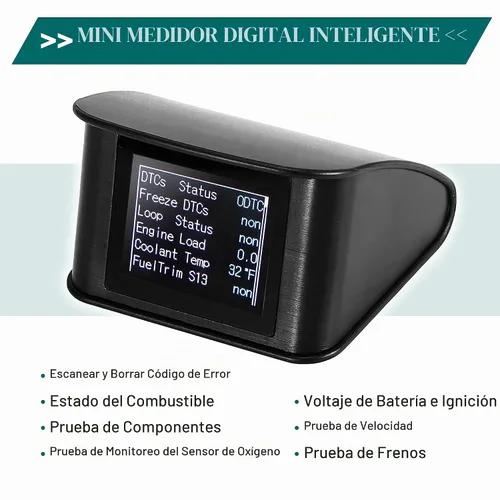 Vista 3 de X AUTOHAUX 2.2 Pulgadas Mini HUD Head Up Display para Coche Tablero Velocímetro Digital Multifunción Pantalla de Datos Alarma de Error TFT LCD