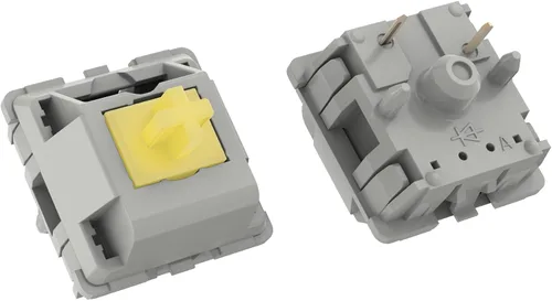 Vista 5 de DUROCK Interruptores POM, interruptores de teclado mecánico prelubricados POM completos, interruptores de llave de 5 pines con vástago P3 liso