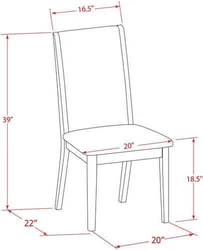 Vista 3 de East West Furniture LAP1T47 Lancy Parson - Juego de 2 sillas de comedor tapizadas de tela de lino color sable claro, color negro