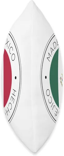 Vista 2 de Made In Mexico Almohada con bandera mexicana, 16 x 16 pulgadas, multicolor