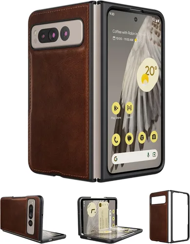 Vista 13 de Foluu Funda para Google Pixel 9 Pro Fold, con Protector de Pantalla Frontal Integrado, Cuero PU + Carcasa Rígida de PC Ultra Delgada Duradera Funda