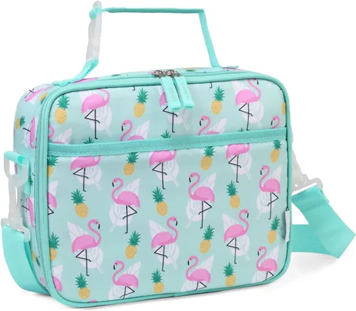 Vista 15 de VASCHY Bolsa de almuerzo para niños, reutilizable, aislada, para niños y niñas, con correa de hombro desmontable para guardería, escuela