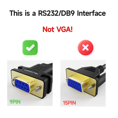 Vista 2 de Adaptador USB a RS232 de 12 pies con chipset FT232RL, cable serie USB 2.0 hembra compatible con Windows 11,10, 8, 7, Vista, XP, 2000, Linux y Mac
