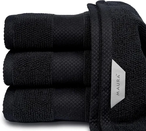 Vista 2 de MAURA Toallas de mano prémium 100% algodón de 16 x 30 pulgadas, ultra absorbentes, de secado rápido, toallas suaves para baño, toallas de mano extra