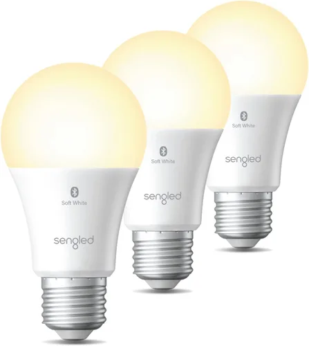 Vista 11 de Sengled Bombilla de luz Alexa, bombillas inteligentes que son compatibles solo con Alexa, malla Bluetooth estándar A19 E26, bombilla LED regulable