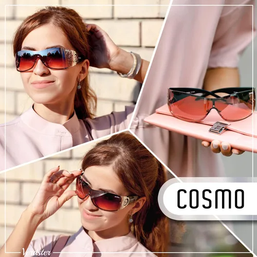 Vista 3 de Verdster Cosmo - Gafas de sol envolventes para mujer no polarizadas con protección UV gafas de sol Y2k de gran tamaño para mujer