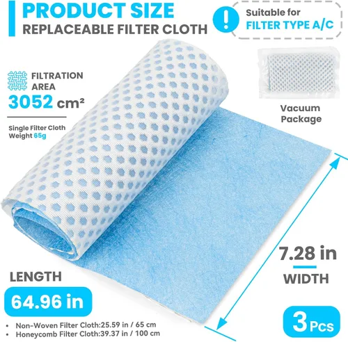 Vista 2 de Paño de filtro de piscina tipo a o c, paño filtrante no tejido y paño de filtro de nido de abeja, papel de filtro de piscina - Paño de filtro