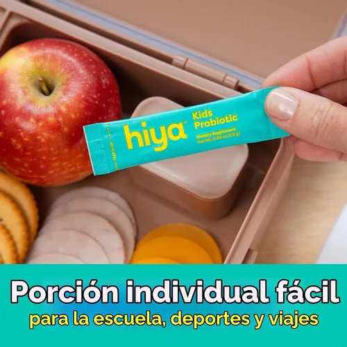 Vista 3 de HIYA - Probiótico diario para niños para apoyo intestinal e inmunológico, 20 barras