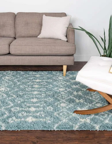 Vista 26 de Unique Loom Moroccan Trellis Shag Collection - Alfombra de área - Meknes (2 pies 2 pulgadas x 3 pies 1 pulgada, rectangular, marrón claro/marfil)