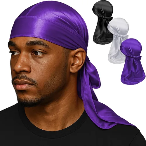 Vista 20 de Premium Durag Pack for Men, Silky Doo Rag for 360 540 720 Waves