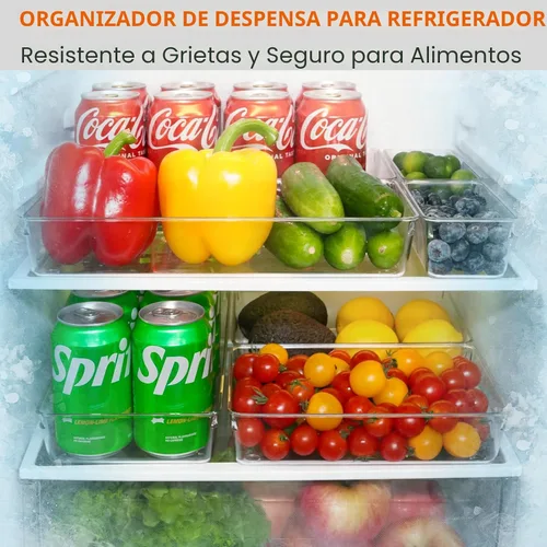 Vista 7 de Paquete de 6 bandejas organizadoras grandes de plástico transparente, separadores de almacenamiento y organización de cajones de cocina de acrílico