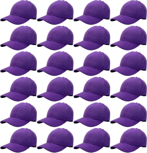 Vista 23 de Falari - 24/144 unidades de gorra de béisbol unisex, lisa y de tamaño ajustable, venta al por mayor Paquete de 144 verde militar