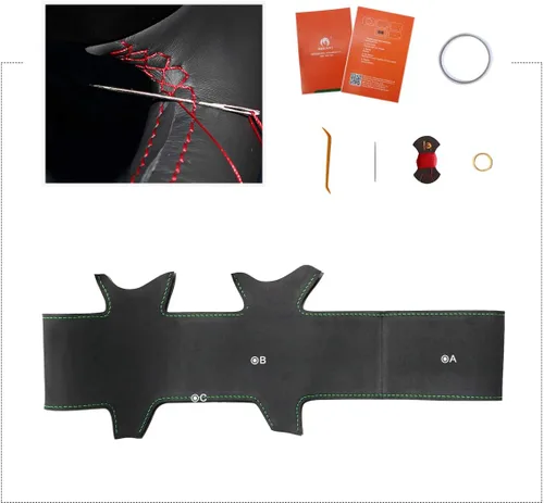 Vista 5 de MEWANT Funda para volante para Toyota Tacoma Tundra 4Runner Sienna Highlander Sequoia Land Cruiser Prado 120 Land Cruiser Hilux LS400 GX GX470
