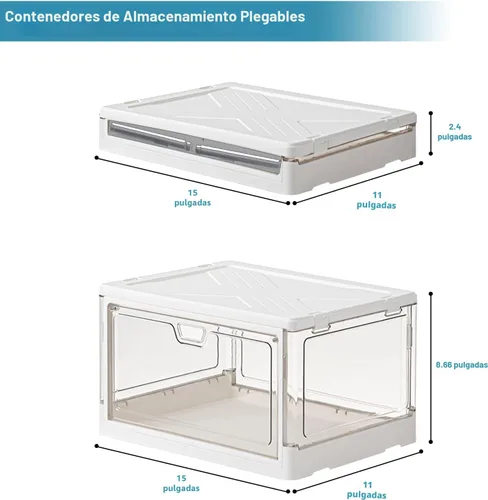 Vista 3 de Kmiectse Contenedores de almacenamiento transparentes con tapas, paquete