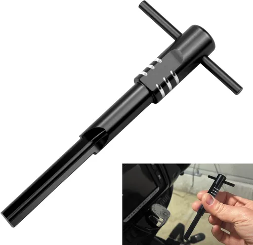 Vista 6 de Herramienta de alineación de motocicleta de carcasa de interruptor de encendido compatible con modelos Harley Touring 2014-2020, color negro