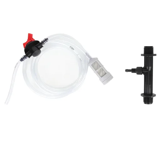 Vista 11 de Venturi - Kit de inyector de fertilizante de 1 pulgada, sistema de riego por goteo eficiente con tubo de agua para césped, jardín, invernadero