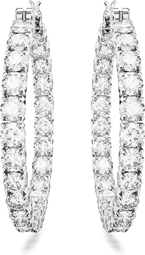 Vista 2 de SWAROVSKI Matrix Crystal Earrings Collection, Blue, Clear, and Pink Crystals on Multiple Finishes