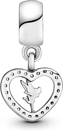 Vista 2 de Tinker Bell - Dijes colgantes de plata de ley 925 para pulseras, Metal Plata, Circonita Cúbica