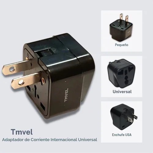 Vista 4 de Adaptador de corriente universal internacional convertidor de punta de enchufe - Convertir Europa, EU/UK/CN/AU a Estados Unidos - Ideal