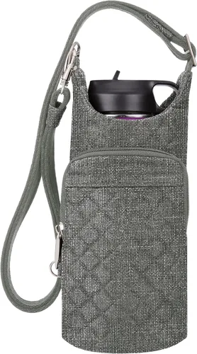 Vista 7 de Travelon Bolsa con diseño bohemio para botella de agua, Brezo gris), 43426-51T
