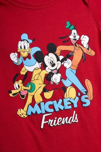 Vista 5 de Disney Mameluco de Mickey Mouse para bebé, 4 piezas, para recién nacido (0-24 meses)