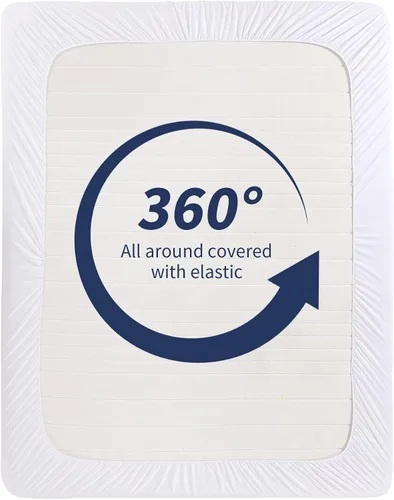 Vista 5 de HOMBYS Protector de colchón de aire tamaño Queen, funda de colchón de aire acolchada suave, transpirable y silenciosa con bolsillo profundo, se