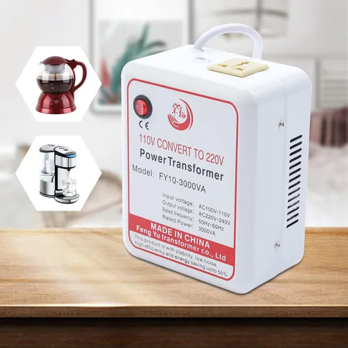 Vista 4 de Transformador de potencia de 3000 W, adaptador de convertidor de voltaje elevador de 110 V-120 V a 220 V-240 V, transformador de voltaje resistente