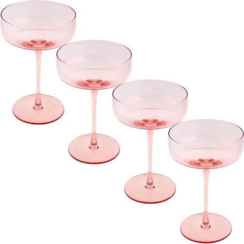 Vista 9 de Karma Mid Century Champagne Coupe, juego de cuatro unidades, brillo transparente