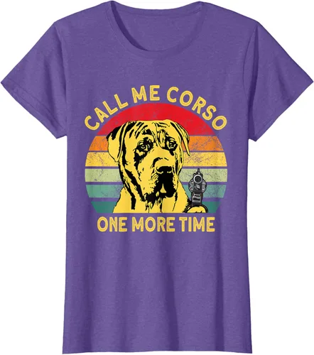Vista 22 de Canary Dog Dad Call Me Corso Once More Perro Presa Canario Camiseta, Negro