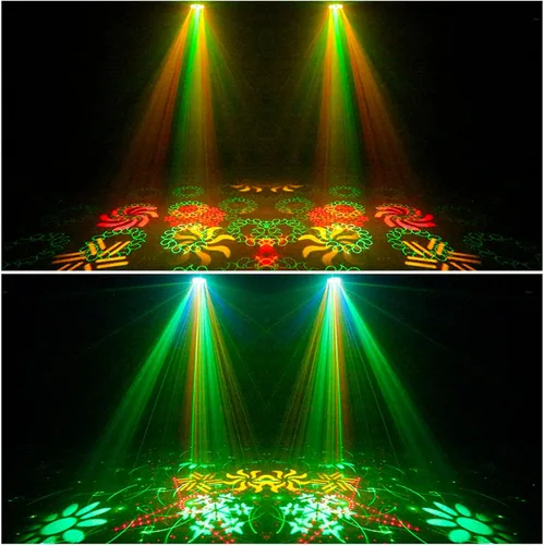 Vista 7 de Luces de discoteca todo en uno, luces de escenario de fiesta, DMX512, activadas por sonido, luces estroboscópicas de DJ para karaoke, Navidad