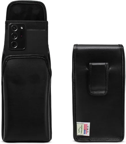 Vista 11 de Turtleback Funda hecha para Note 20 Ultra compatible con OB Defender o fundas voluminosas, clip de cinturón de metal ejecutivo, bolsa de cuero