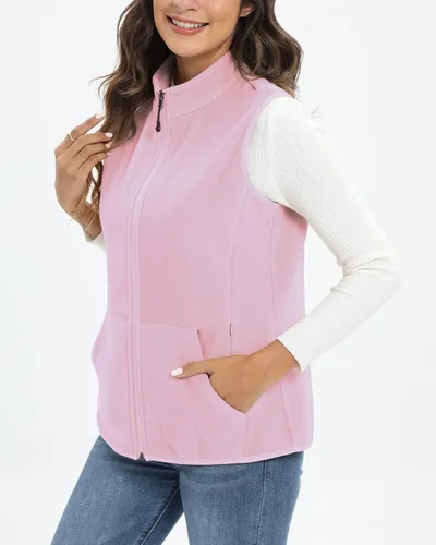Vista 4 de Xeoxarel Chaleco de forro polar para mujer con 6 bolsillos (XS-2XL)
