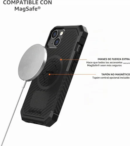 Vista 4 de Rokform - Funda para iPhone 14, Serie Rígida, Magnética Dual, Cubierta para iPhone con RokLock de Bloqueo Giratório, Equipo Protector para Apple