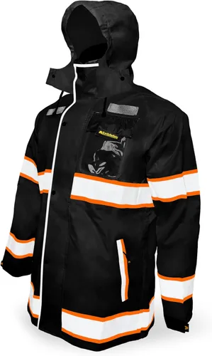 Vista 13 de KwikSafety - Charlotte, NC - Chaqueta de lluvia TORRENT y gabardina ANSI OSHA clase 3 de alta visibilidad, equipo de lluvia Hi Vis