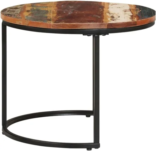 Vista 4 de Coffee Table mesa de Centro para salaNesting Tables 2 pcs Solid Reclaimed WoodSuitable for bedrooms, Living Rooms, and Dining Rooms
