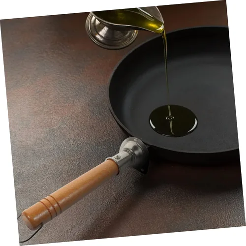 Vista 9 de HANABASS Sartén de nieve con mango de madera, sartén de acero inoxidable, olla japonesa, mango de repuesto universal, mango de utensilios de cocina