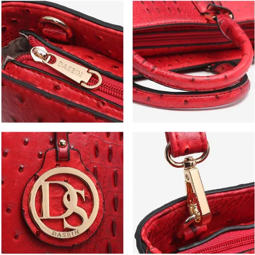 Vista 3 de Dasein Women Satchel Purse Handbag Shoulder Bag Work Tote Bag with Matching Clutch