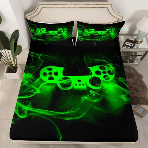 Vista 42 de Erosebridal Sábanas de Cama para Niños de Gato Lindo Tamaño Twin Línea de Arcoíris Neón Sábana Ajustable de Gato con Bolsillo Profundo para Niñas