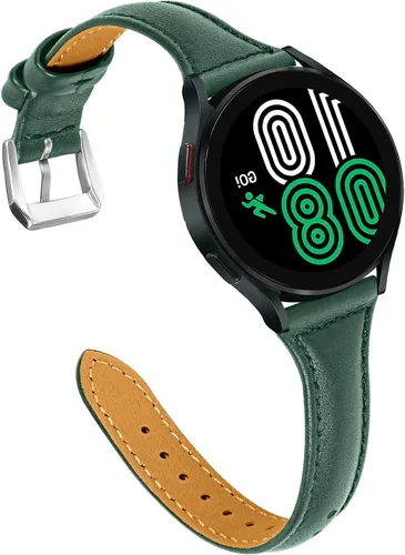 Vista 28 de JOYOZY Correa de cuero compatible con Samsung Galaxy Watch 6/7/FE/5/4 de 40 mm, 44 mm, Active (40 mm)/2 (40 mm) (44 mm), correa de muñeca delgada
