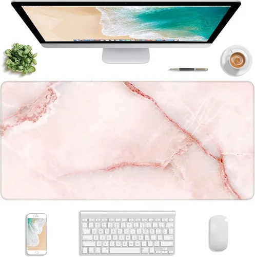 Vista 8 de Alfombrilla de mouse extendida para juegos, XXL grande de 30 x 14 pulgadas, alfombrilla de mouse para teclado de computadora grande, almohadilla