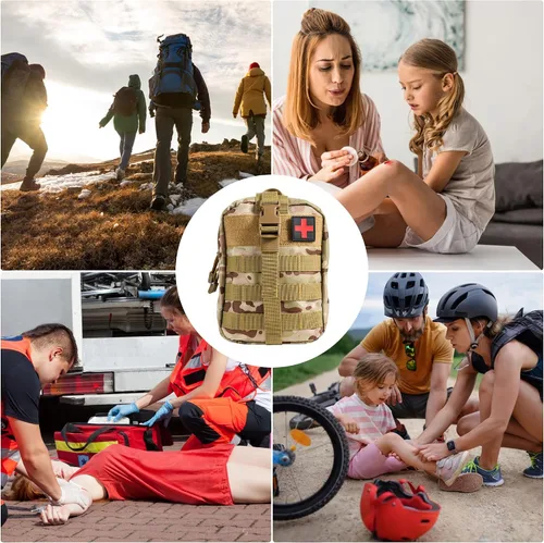 Vista 6 de Kit de primeros auxilios para trauma de emergencia, kit médico IFAK con torniquete, férula de 36 pulgadas, kit de control de sangrado