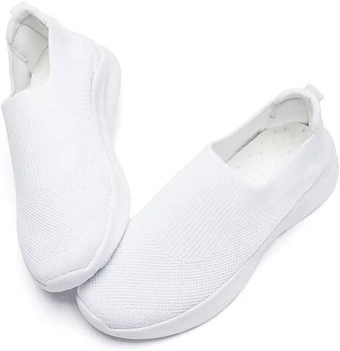 Vista 4 de CAIQDM Zapatos deportivos para caminar para mujer, ligeros, de malla, cómodos, informales, para correr