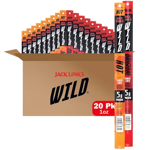 Vista 7 de Jack Link's Teriyaki Beef Jerky Multipack – Paquete de 20 bolsas de 0.625 onzas – Snacks de proteína de carne real listos para comer, 0.27 oz