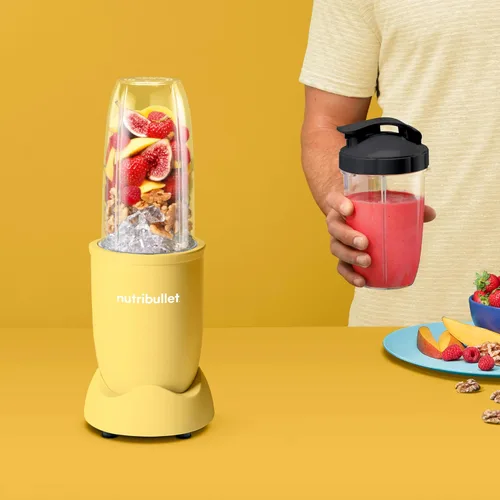 Vista 4 de NutriBullet NB9-1301ALW Pro - 13 piezas, color amarillo mate, licuadora de alimentos de 900 W