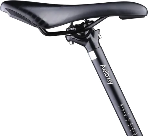 Vista 5 de Aeibxiy Bicicleta SeatPost 1.071 in 1.217 in 1.244 in aleación de aluminio 13.780 in bicicleta asiento post para montaña carretera bicicletas BMX