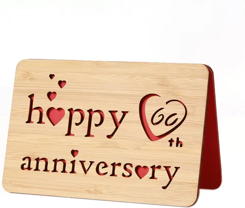 Vista 22 de Tarjeta de felicitación de madera para el primer aniversario, hecha a mano, 1 año, aniversario de boda, tarjeta de primer aniversario para ella, él