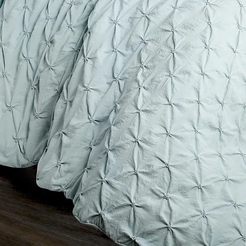 Vista 3 de Lush Decor Ravello Pintuck Juego de Edredón – Juego de ropa de cama texturizada de lujo de 5 piezas – Decoración tradicional de dormitorio inspirada