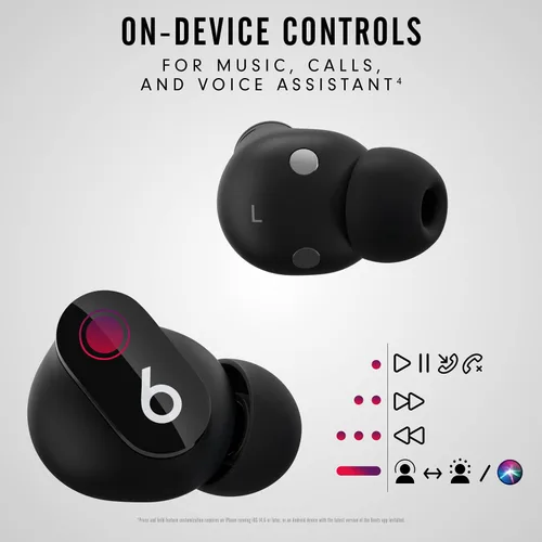 Vista 6 de Beats Studio Buds con AppleCare+ para auriculares (2 años), color negro