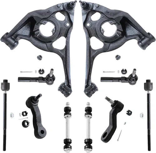 Vista 237 de Detroit Axle - Kit de suspensión delantera de 10 piezas para Chevrolet Trailblazer GMC Envoy 2004-2007 2005 2006 Soportes de brazo de control